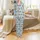 Dog Lovers' Adorable Small Dog Breeds in Teddy Bear Pajamas Seamless Pattern Light Blue Satin Pajamas Set - 2