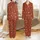 Women's Lush Chintz Kalamkari Style Botanical Floral Tapestry Print Brick Red Burnt Orange Sage Green Satin Pajamas Set - 1