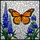 Nature Lovers' Glowing Stained Glass Orange Monarch Blue Lupine Intricate Mosaic Stained Glass Suncatcher - 7