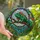 Nature Enthusiasts' Emerald Iguana Tiffany Glass Dreamcatcher Blue Orange Tropical Art Stained Glass Suncatcher - 1