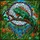 Nature Enthusiasts' Emerald Iguana Tiffany Glass Dreamcatcher Blue Orange Tropical Art Stained Glass Suncatcher - 7