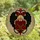 Art Lovers' Tiffany Stained Glass Heart, Glowing Candles, Black Angel Wings, Crimson Roses, Ruby Gemstone Mosaic Stained Glass Suncatcher - 4