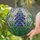 Art Lovers' Tiffany Style Stained Glass Bell Flowers, Sapphire Blue Amethyst Purple Emerald Green Floral Mosaic Stained Glass Suncatcher - 2