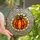 Autumn Lovers' Tiffany Stained Glass Round Pumpkin Intricate Jewel Tone Mosaic Stained Glass Suncatcher - 1