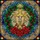 Faithful Art Admirers' Golden Crucifix Tiffany Stained Glass Holly Poinsettia Jewel Tone Mosaic Stained Glass Suncatcher - 5