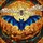 Fantasy Art Lovers' Intricate Glowing Stained Glass Blue Bat Spider Tiffany Mosaic Stained Glass Suncatcher - 5