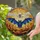 Fantasy Art Lovers' Intricate Glowing Stained Glass Blue Bat Spider Tiffany Mosaic Stained Glass Suncatcher - kkfrTdsxGm