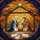 Holiday Art Collectors' Jewel Tone Stained Glass Nativity Mary Joseph Jesus Radiant Star Amber Blue Gold Mosaic Stained Glass Suncatcher - 5