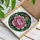 Women's Stained Glass Tiffany Style Peony Fuchsia Pink Golden Yellow Emerald Green Intricate Botanical Mosaic Stained Glass Suncatcher - 3