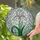 Art Lovers' Tiffany Stained Glass Iris Flower Ethereal Swirls Jewel Tones Pink Lavender Green Stained Glass Suncatcher - 2