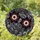 Alternative Style Lovers' Detailed Stained Glass Macabre Eyeball Flowers & Thorny Stems Stained Glass Suncatcher - 1