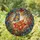 Nature Lovers' Glowing Stained Glass Blue Orange Butterfly Red Flower Organic Mosaic Stained Glass Suncatcher - 1