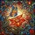 Nature Lovers' Glowing Stained Glass Blue Orange Butterfly Red Flower Organic Mosaic Stained Glass Suncatcher - 5
