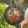 Nature Lovers' Glowing Stained Glass Blue Orange Butterfly Red Flower Organic Mosaic Stained Glass Suncatcher - 2