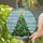 Holiday Enthusiasts' Tiffany Style Stained Glass Christmas Tree Emerald Green Ruby Red Golden Snowy Mosaic Pattern Stained Glass Suncatcher - 2