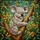 Wildlife Enthusiasts' Intricate Tiffany-Style Stained Glass Koala Eucalyptus Forest Mosaic Jewel Tones Stained Glass Suncatcher - 5