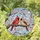 Bird Lovers' Jewel Tone Red Tan Stained Glass Cardinal Pair Cherry Blossom Mosaic Stained Glass Suncatcher - 1