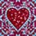 Art Lovers' Tiffany Style Stained Glass Heart Mosaic Jewel Tones Crimson Ruby Magenta Blue Stained Glass Suncatcher - 5