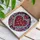 Art Lovers' Tiffany Style Stained Glass Heart Mosaic Jewel Tones Crimson Ruby Magenta Blue Stained Glass Suncatcher - 3