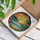 Tropical Art Lovers' Vibrant Tiffany Stained Glass Golden Sun Ocean Palm Mosaic Pattern Stained Glass Suncatcher - 3