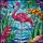 Art Lovers' Tiffany Stained Glass Flamingo Mosaic Rose Pink Fuchsia Jewel Tones Stained Glass Suncatcher - 5