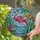 Art Lovers' Tiffany Stained Glass Flamingo Mosaic Rose Pink Fuchsia Jewel Tones Stained Glass Suncatcher - 2