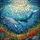 Ocean Lovers' Majestic Whale Tiffany Stained Glass Aqua Teal Ocean Depths Mosaic Art Stained Glass Suncatcher - 5