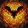 Gothic Art Adorers' Stained Glass Bat Mosaic, Fiery Orange, Amber & Black Jewel Tones Stained Glass Suncatcher - 5