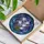 Whimsical Spooky Art Fans' Intricate Tiffany Stained Glass Ghosts Cauldron Flowers Indigo Night Sky Mosaic Stained Glass Suncatcher - 3