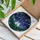 Art Lovers' Jewel Tone Tiffany Stained Glass Ethereal Ghosts Cosmic Night Field Floral Stained Glass Suncatcher - 3