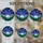 Art Lovers' Jewel Tone Tiffany Stained Glass Ethereal Ghosts Cosmic Night Field Floral Stained Glass Suncatcher - 4