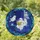 Whimsical Art Lovers' Tiffany Stained Glass Reading Ghosts Indigo Teal Golden Floral Mosaic Stained Glass Suncatcher - 1