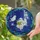 Whimsical Art Lovers' Tiffany Stained Glass Reading Ghosts Indigo Teal Golden Floral Mosaic Stained Glass Suncatcher - 2