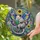 Whimsical Nature Lovers' Stained Glass Opossum Reading Intricate Butterfly Wings Floral Mosaic Jewel Tones Stained Glass Suncatcher - 2