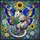 Whimsical Nature Lovers' Stained Glass Opossum Reading Intricate Butterfly Wings Floral Mosaic Jewel Tones Stained Glass Suncatcher - 5