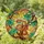 Nature Lovers' Vibrant Jewel Tone Tiffany Stained Glass Coiled Snake Lush Leaves Mosaic Stained Glass Suncatcher - 1