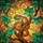 Nature Lovers' Vibrant Jewel Tone Tiffany Stained Glass Coiled Snake Lush Leaves Mosaic Stained Glass Suncatcher - 5