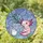 Fantasy Lovers' Glowing Pink Axolotl Periwinkle Stained Glass Tiffany Mosaic Art Stained Glass Suncatcher - 1