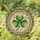 Intricate Art Lovers Vibrant Emerald Green Three-Leaf Shamrock Tiffany-Style Stained Glass Mosaic with Amber, Cream Tones & Floral Details Stained Glass Suncatcher - 1
