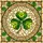 Intricate Art Lovers Vibrant Emerald Green Three-Leaf Shamrock Tiffany-Style Stained Glass Mosaic with Amber, Cream Tones & Floral Details Stained Glass Suncatcher - 5