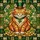Cat Lovers' Tiffany Style Stained Glass Ginger Cat Leprechaun Hat Gold Shamrock Mosaic Stained Glass Suncatcher - 5