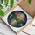 Art Lovers' Luminous Stained Glass Full Moon Mosaic Jewel Tone Twilight Landscape with Stars, Daisies, & Reflective Mountains Stained Glass Suncatcher - 3