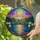 Art Lovers' Luminous Stained Glass Full Moon Mosaic Jewel Tone Twilight Landscape with Stars, Daisies, & Reflective Mountains Stained Glass Suncatcher - 2