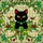 Cat Lovers' Vibrant Stained Glass Black Cat Green Leaf Red Ladybug Woven Mosaic Art Stained Glass Suncatcher - 5