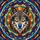 Wolf Lovers' Intricate Stained Glass Wolf Head Blues Amber Radiant Mosaic Pattern Stained Glass Suncatcher - 5
