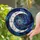 Celestial Art Lovers' Glowing Pearlescent Silver Crescent Moon Spider Web Stained Glass Night Sky Mosaic Stained Glass Suncatcher - 2