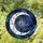 Celestial Art Lovers' Glowing Pearlescent Silver Crescent Moon Spider Web Stained Glass Night Sky Mosaic Stained Glass Suncatcher - 1