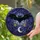 Gothic Art Lovers' Tiffany Style Stained Glass Black Bat Spiderweb Glowing Moon Stars Celestial Night Stained Glass Suncatcher - 2