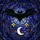 Gothic Art Lovers' Tiffany Style Stained Glass Black Bat Spiderweb Glowing Moon Stars Celestial Night Stained Glass Suncatcher - 5