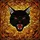 Mystical Art Fans' Fierce Black Cat Fiery Red Eyes Stained Glass Autumn Foliage Mosaic Stained Glass Suncatcher - 5